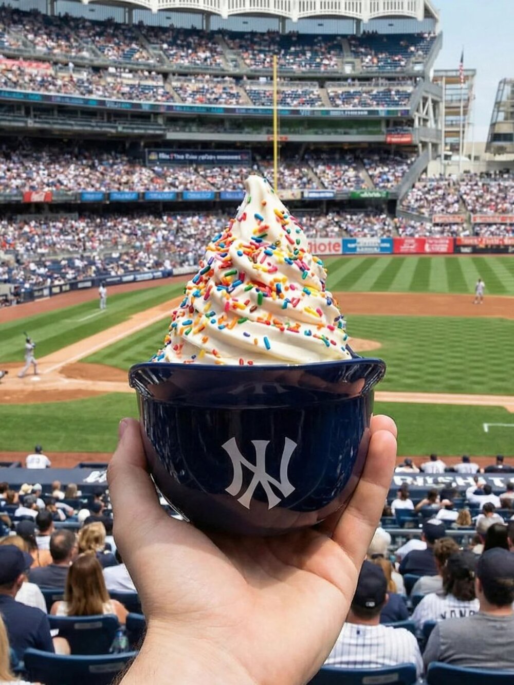 New York Yankees Mini Baseball Helmet 8oz Ice Cream Sundae Cup